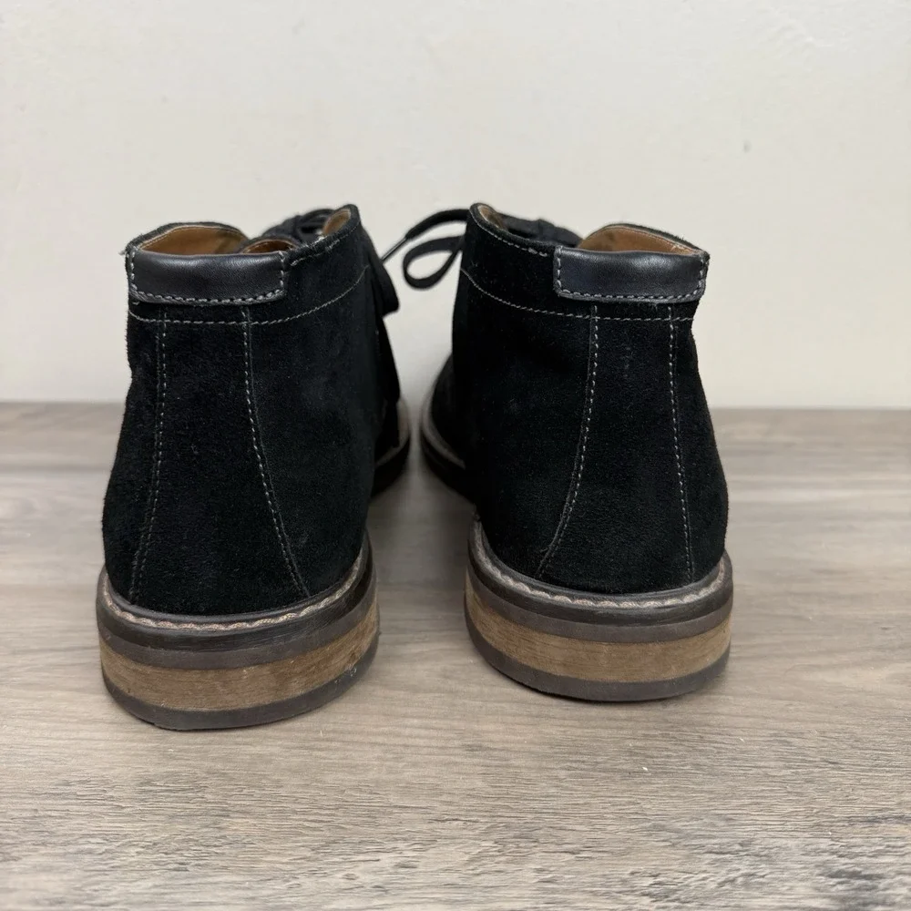 Vionic Men's Bowery Chase Chukka Boot Lace Up US 10 Black Suede Comfort Office